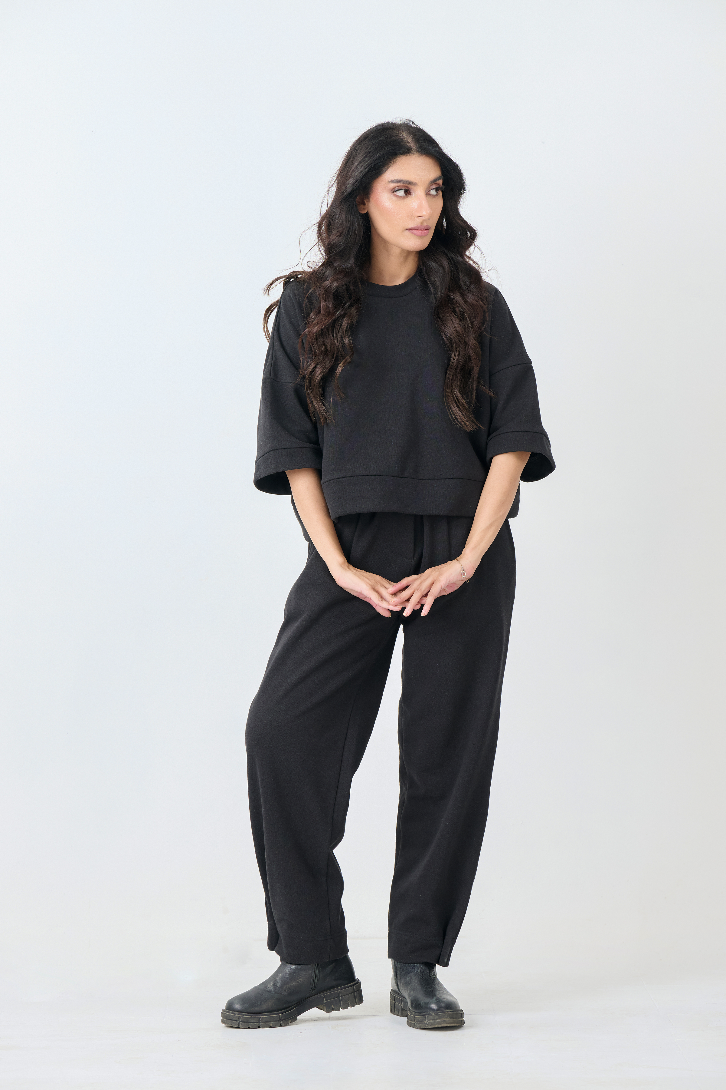 Interlock Crop Top (Black)