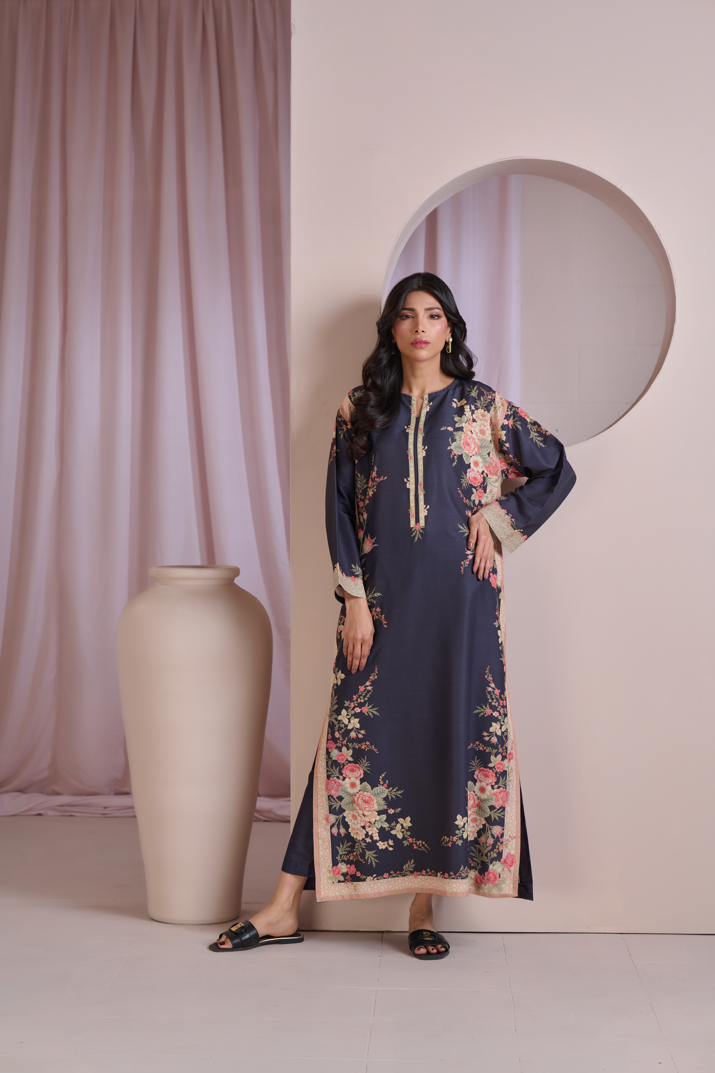 Black Rose Kaftan | 2-Piece - cocoon-pk