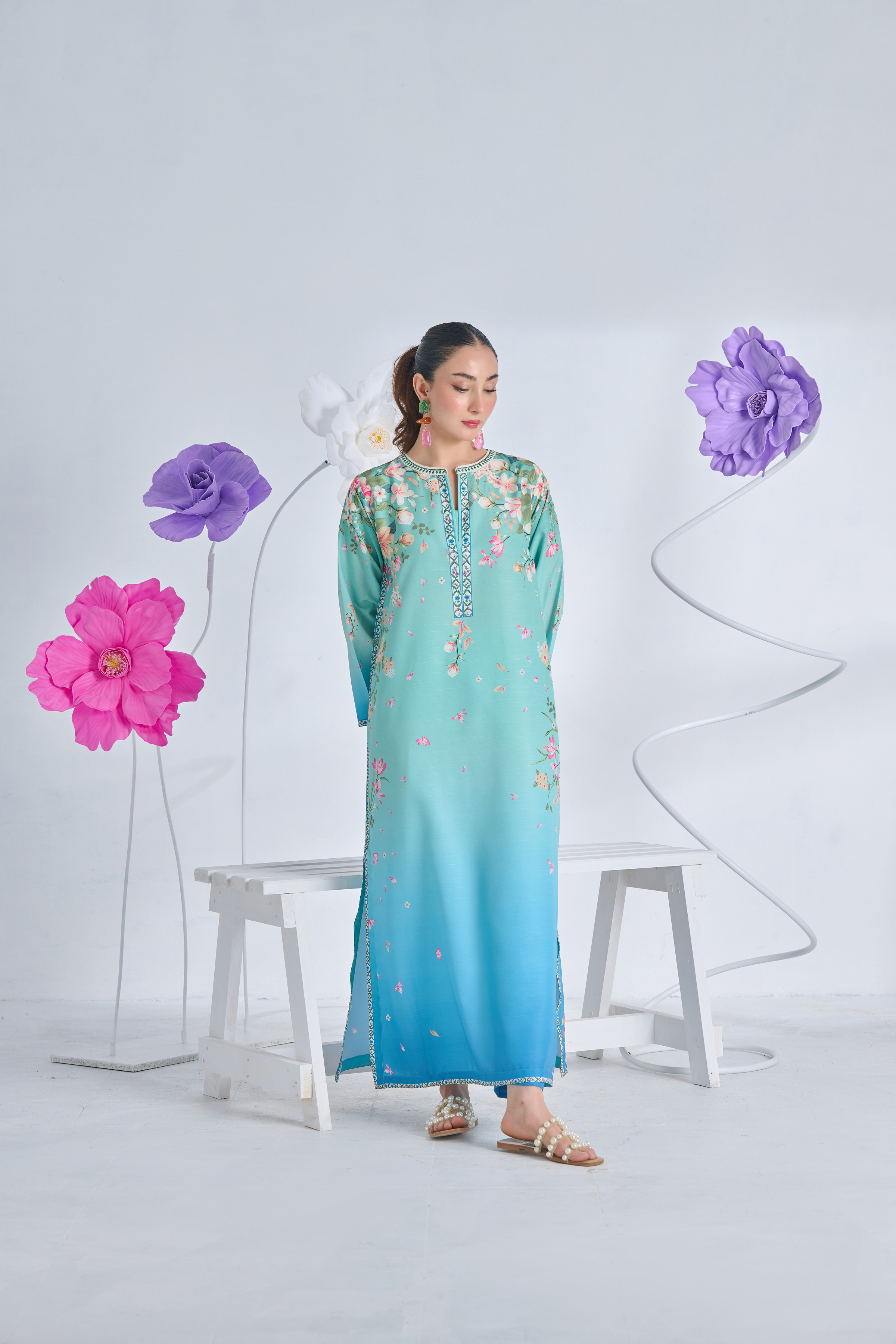 BLOOM OMBRE KAFTAN  | 2-Piece