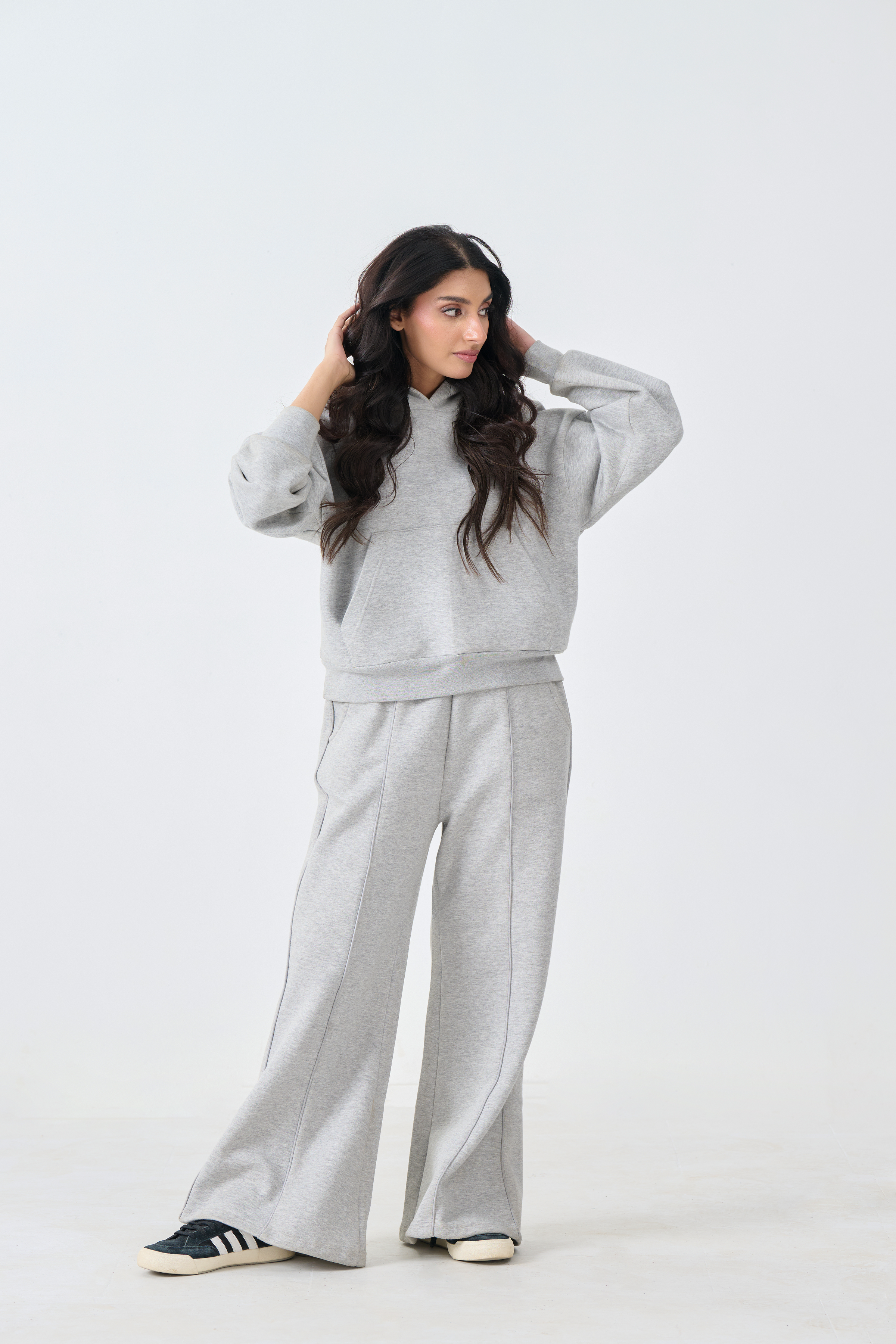 Cozy Fleece Pullover Hoodie (Heather Gray)