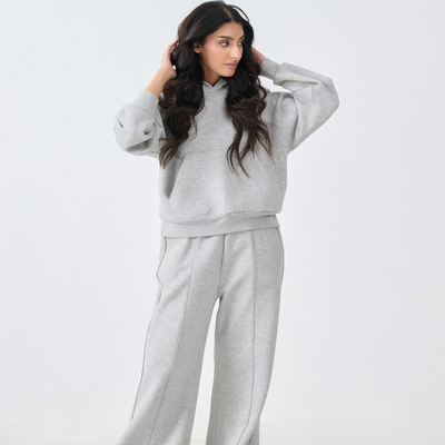 Cozy Fleece Pullover Hoodie (Heather Gray)