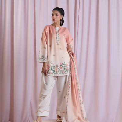 Peach Ombré Dupatta