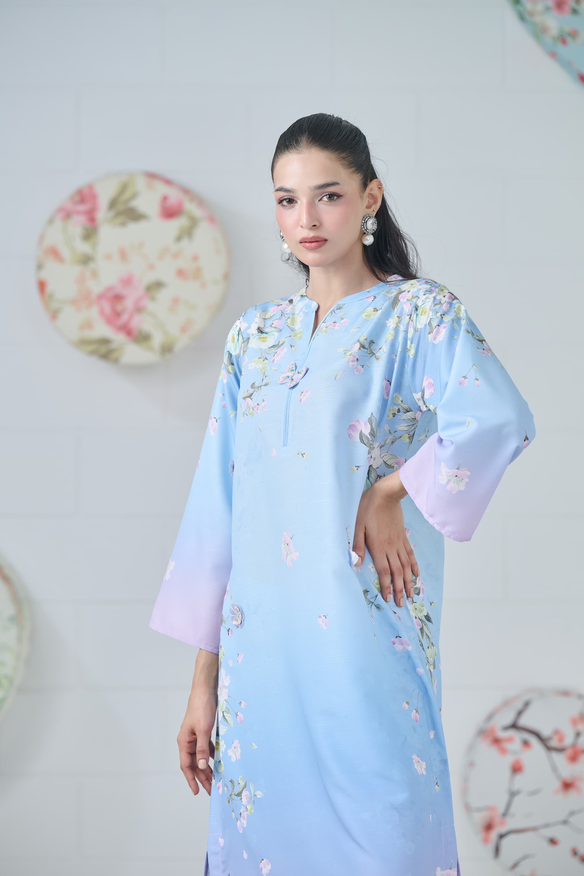 Pastel Bloom Kaftan 2-Piece